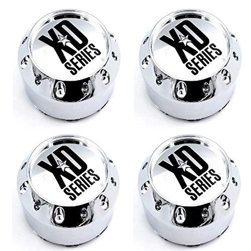 4x KMC XD Series Chrome Wheel Center Hub Caps 4-1/8"OD Snap-In for 6x5.5 6x139.7 5x5.5 5x139.7 5x150 6x4.5 6x114.3 6x135 XD779 Badlands XD795 Hoss