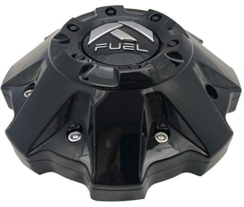 Fuel Wheels Gloss Black Center Cap (Qty 1) # 1002-48GB 5-6 Lug (1001-63 with Extension!) with Screws