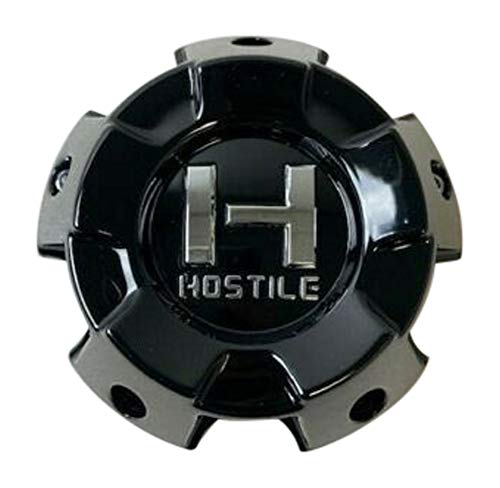 Hostile Wheels 5 Lug Gloss Black Wheel Center Cap HC-5005 HC-5007