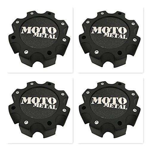 Moto Metal 4 Pack Wheels 845L172 LG0810-26 845L172S2 Matte Black Center Cap