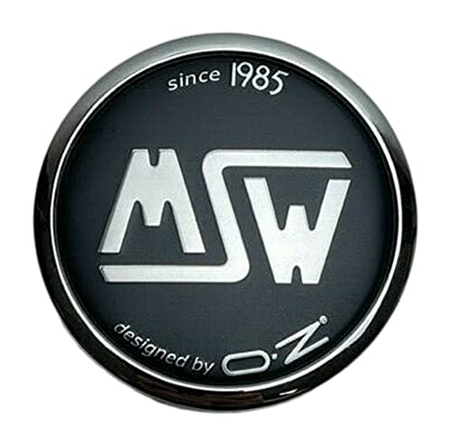 MSW by OZ Since 1985 Matte Black Snap in Wheel Center Cap XC566VW