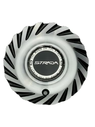 Strada Black and Machined Wheel Center Cap C-1087-3 C-STRA-2