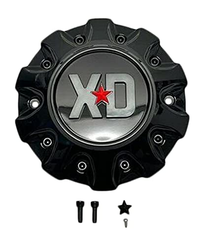 XD SERIES KMC XD859 Gloss Black and Gray Logo Center Cap 42320-15T T167L145-1